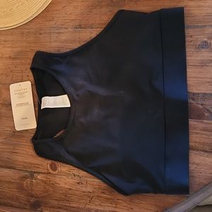 Fabletics High Neck High Impact Sports Bra in Black